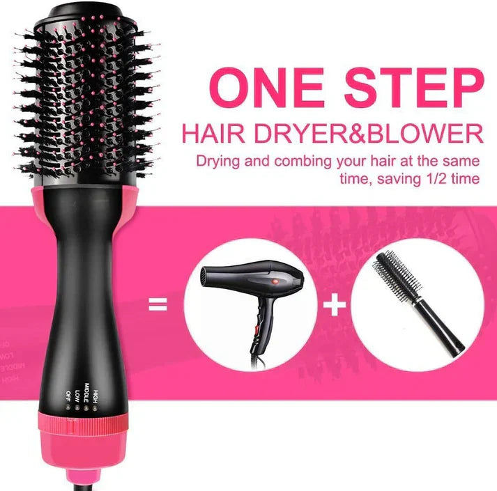 3‑in‑1 Hair Dryer with Comb, Hair Straightener & Curler