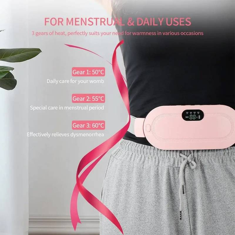 Electric Period Cramp Massager - Gentle Heating Pad for Quick Relief